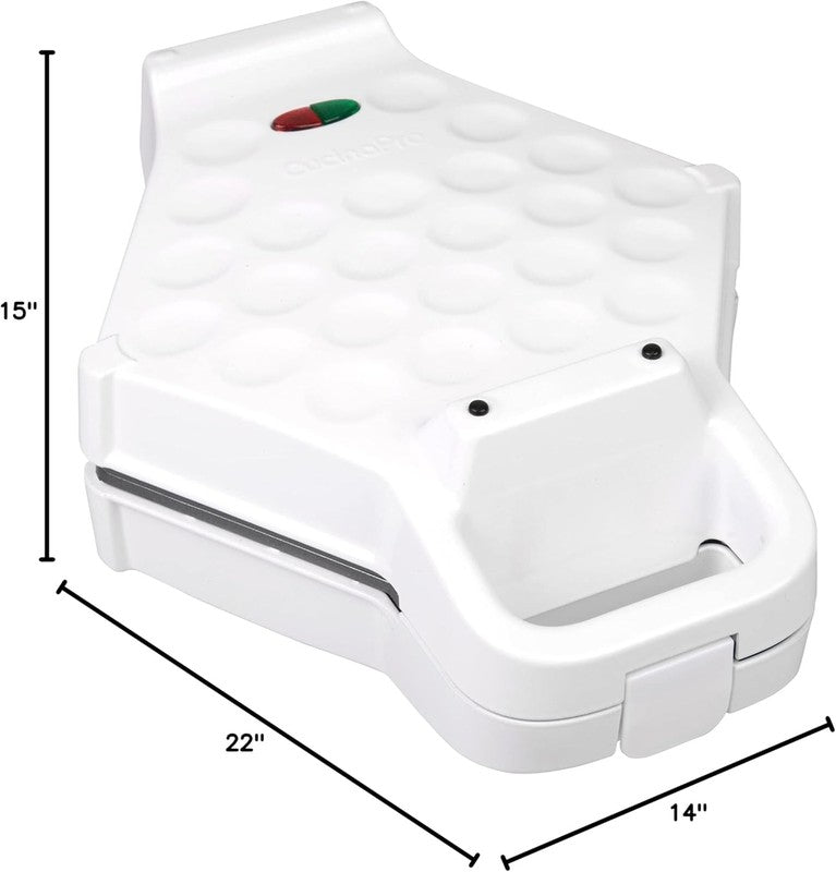 Bubble Waffle Maker  Electric Nonstick Hong Kong Egg Waffler Iron Griddle W Read8