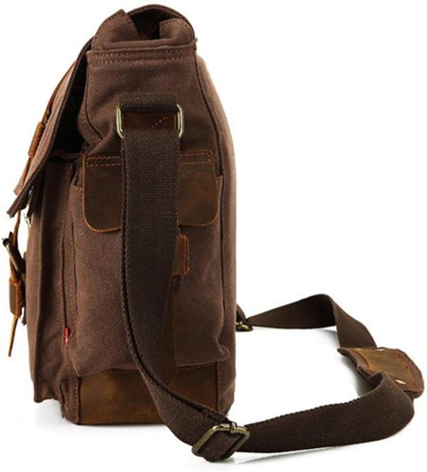 Vintage Leather Canvas Laptop Bag Messenger Bags Medium1