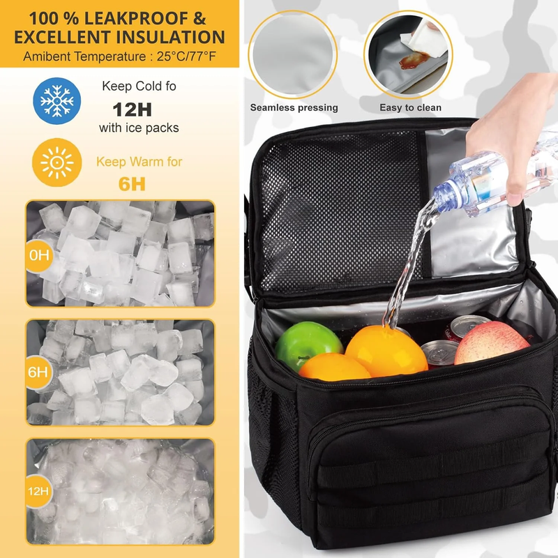 Double Deck Cooler Backpack Insulated Leakproof Lunch Bag 2 Lightweight5