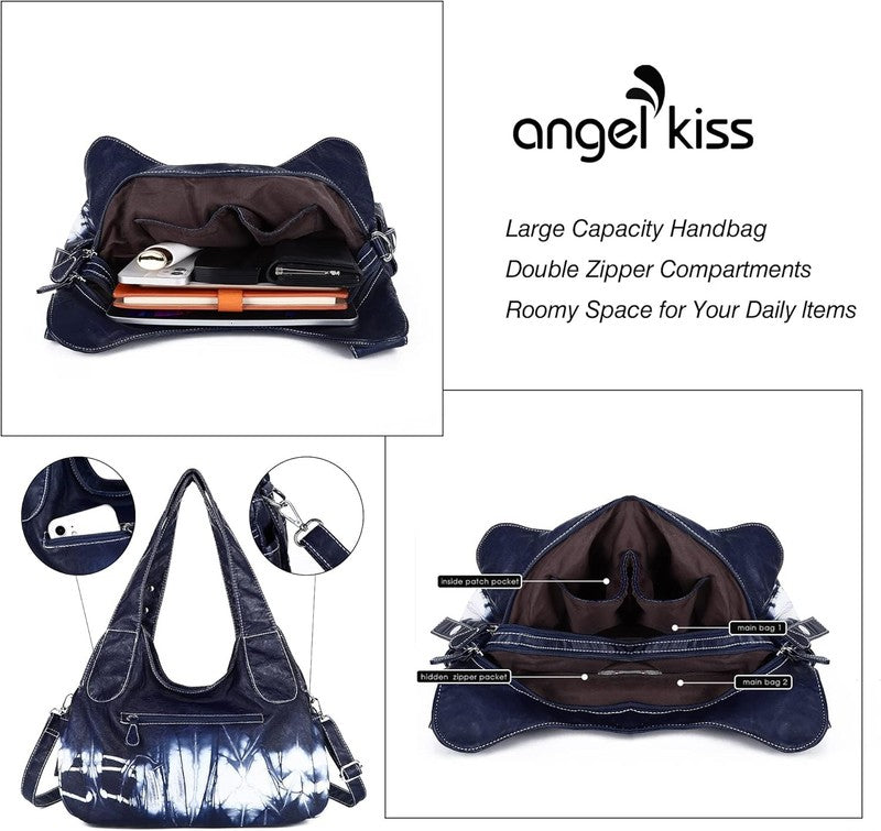 Angelkiss Women’s Large Hobo Satchel Shoulder Handbag Purse4