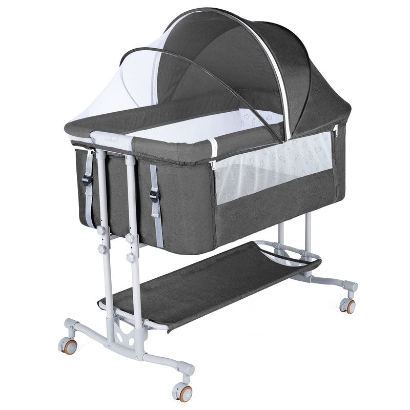 Baby Bassinet Bedside Sleeper Bassinet for 0 5 Months Baby Unisex (Dark Gray)9