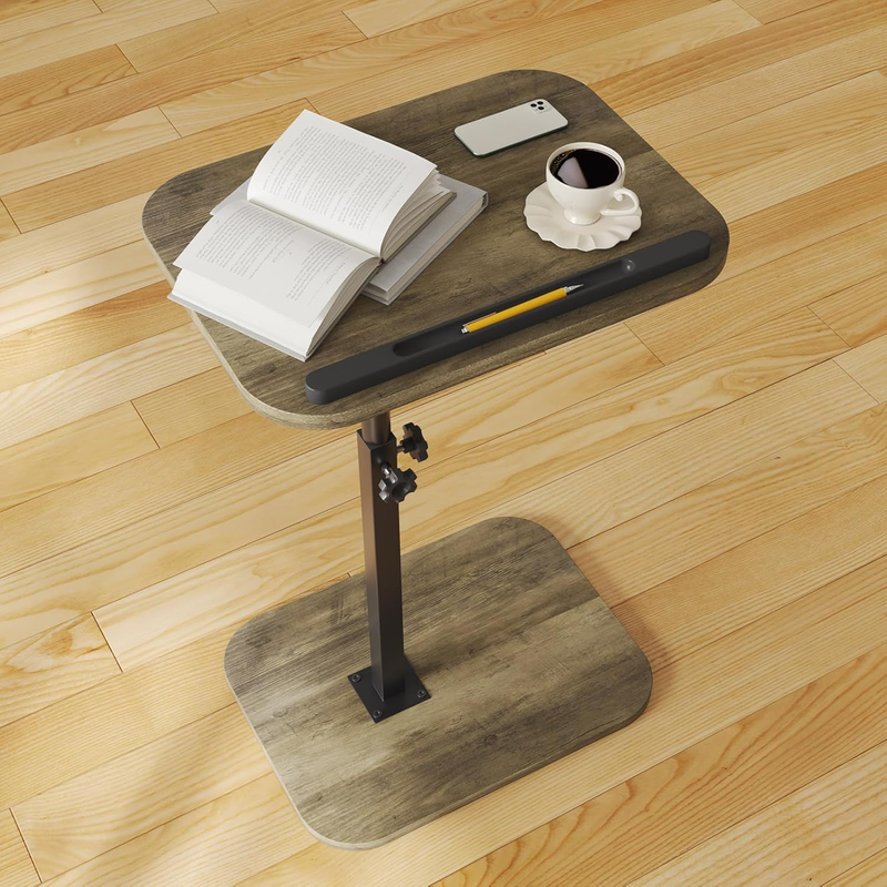 C-Shaped Sofa Arm Side Table TV Tray Small End Table Grey8