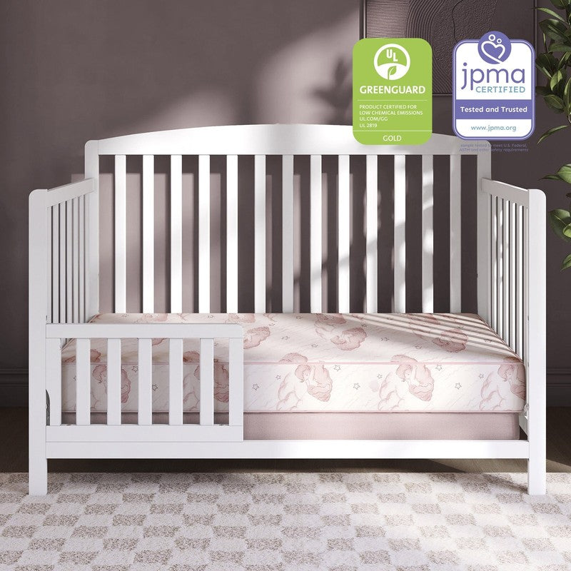 Twilight 80 Coil Spring Crib and Toddler Bed Mattress, Wave Pink, 5"7