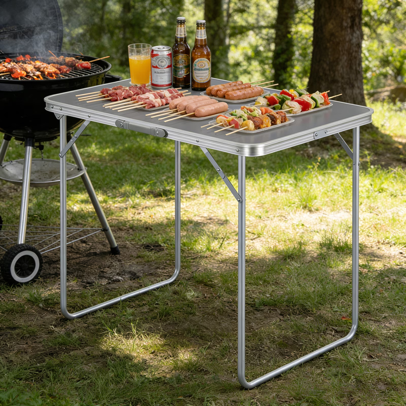 Space Saving Folding Table, Multi-Purpose Charcoal Gray Card Table for Kitchen,9