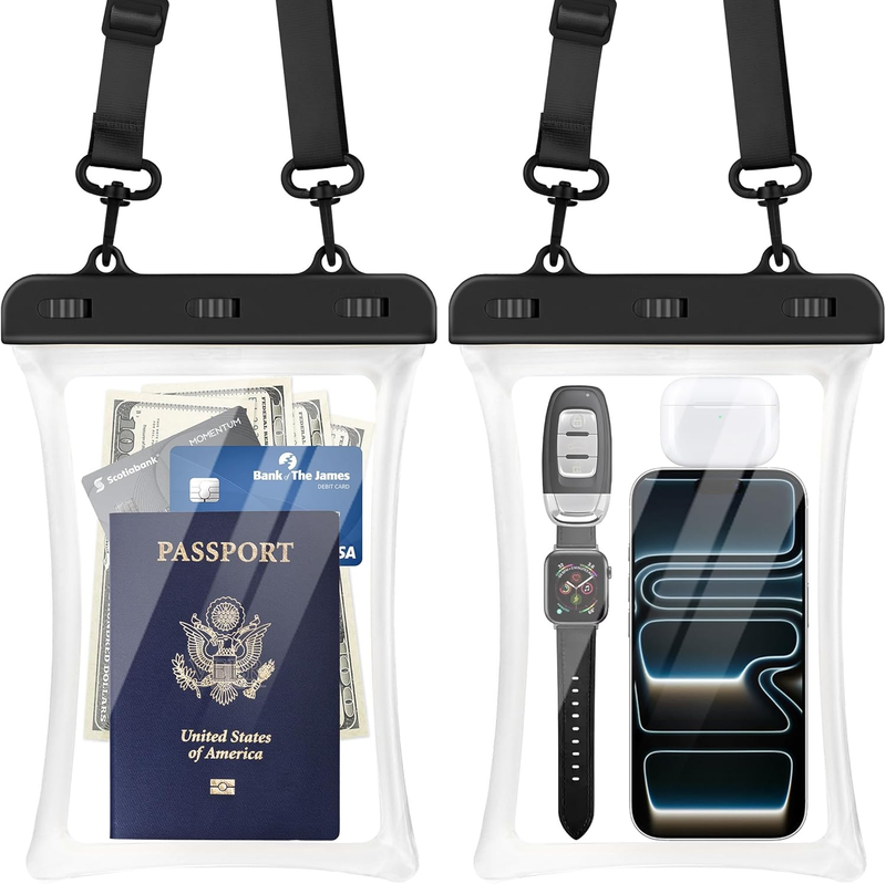 Floatable Phone Pouch 2 Pack Waterproof IPX8 Travel Beach Bag7