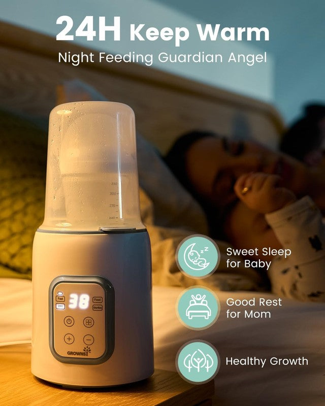 8-in-1 Fast Baby Bottle Warmer w/ Timer, Defrost, Sterilize, Food Heater Gray4