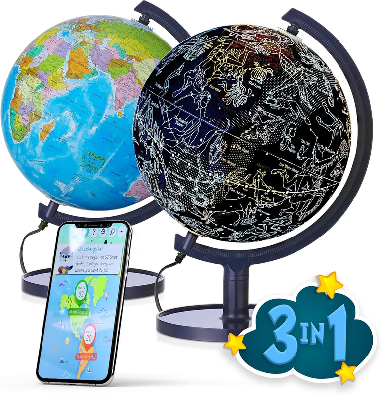 10in Interactive Kids Globe App LED Constellations STEM Lamp 1000+ Facts8