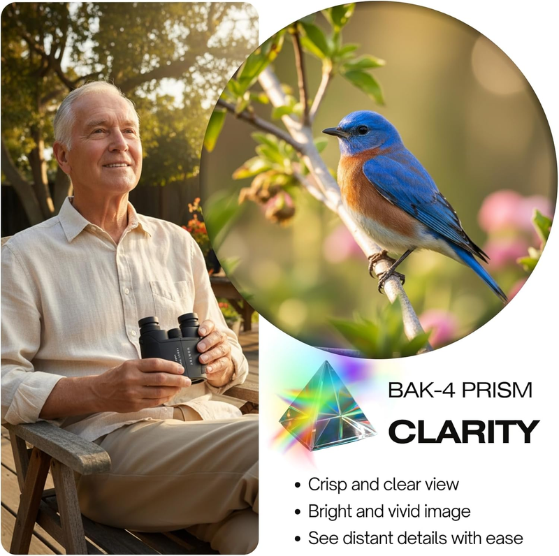 12x25 Compact Binoculars Adults Kids Bird Watching Travel Hunting3