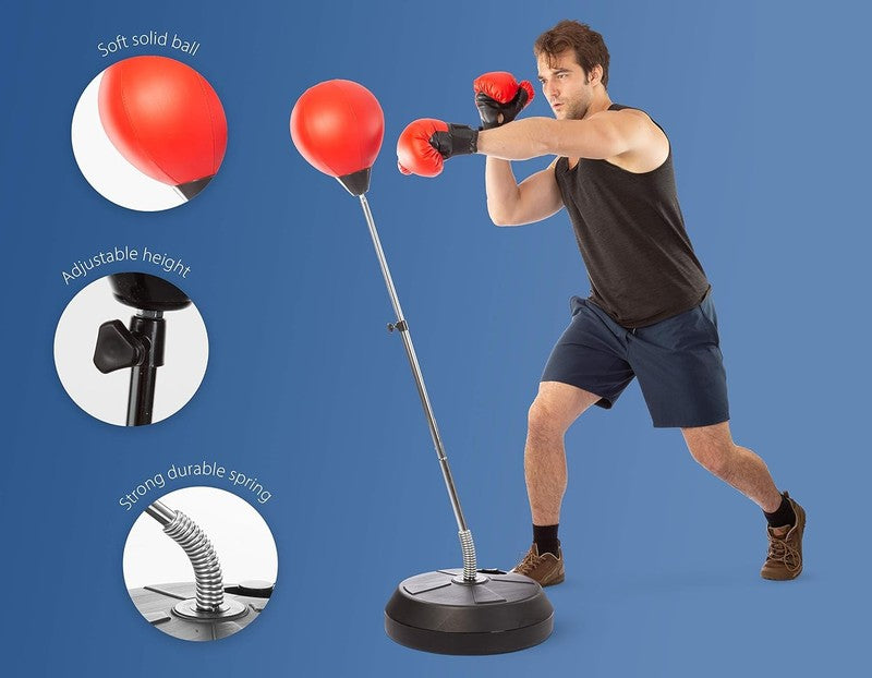 Techtools Adjustable Punching Bag w Stand Speed Bag for Teens & Adults7