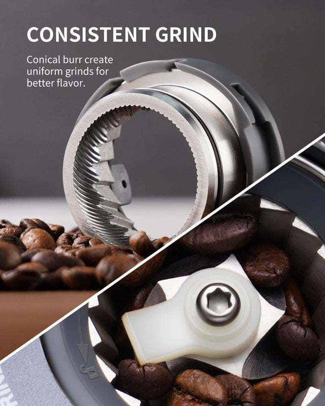 Conical Burr Espresso Grinder Touchscreen 51 Settings Anti-Static Stainless2