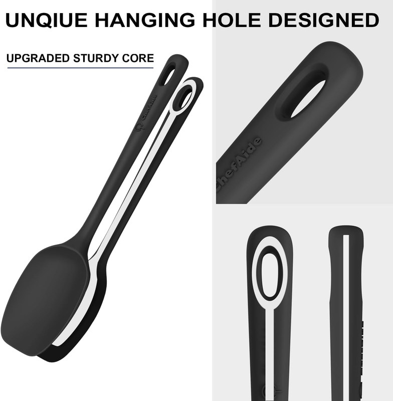 5 Piece Silicone Spatula Set Heat Resistant 600°F Nonstick Cookware2