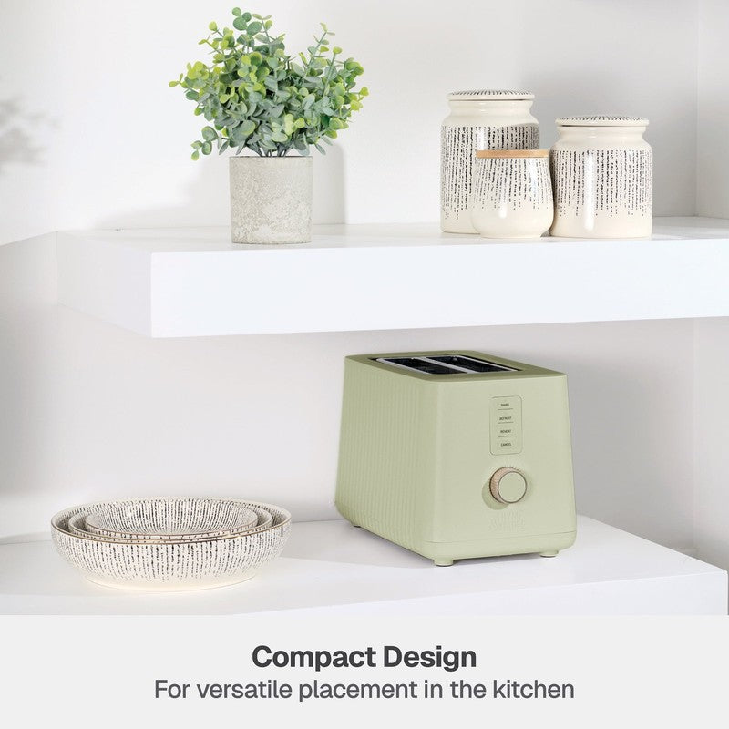 2-Slice Toaster, Extra-Wide Slots with Removable Crumb Tray, Eucalyptus Green8