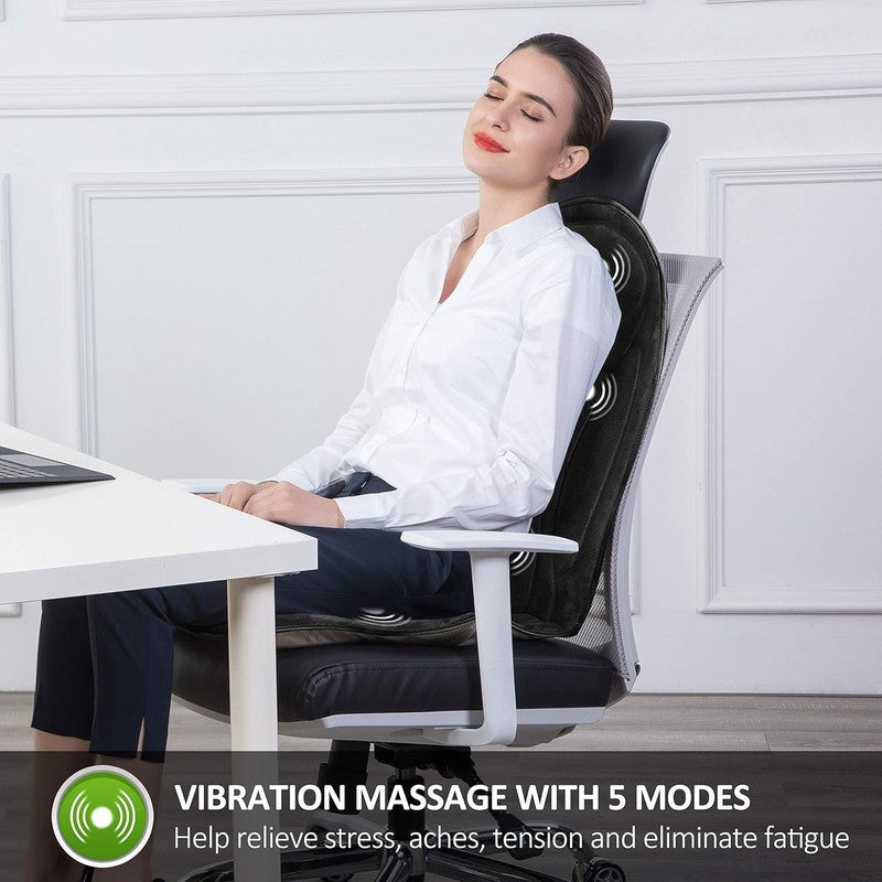 Vibration Back Massager Seat Cushion w/ Heat 6 Motors Chair Pad Massage Seat2