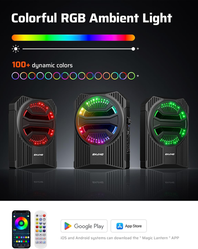 1200W 10" Slim Underseat Car Subwoofer with RGB Lights & Remote Control1