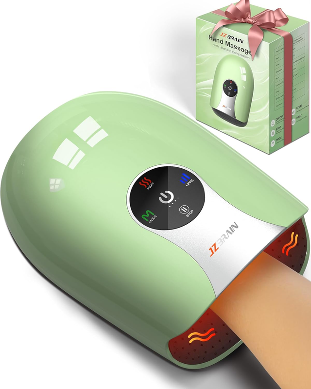 Hand & Wrist Massager w/ Heat Compression Cordless 6 Intensity Pain Relief9