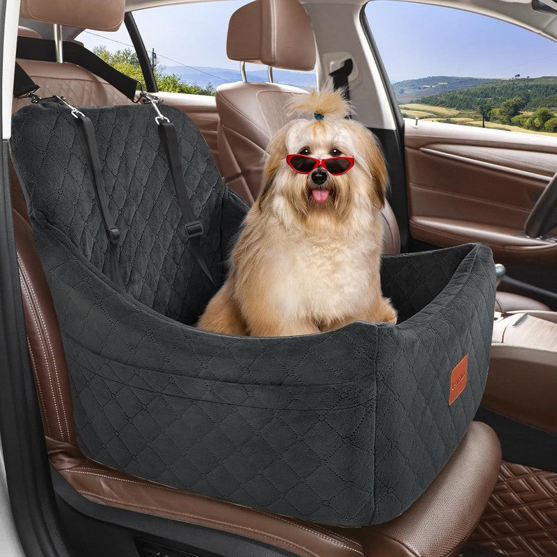 Dog Car Seat up to 35lbs Washable Memory Foam Anti Slip Black Medium3