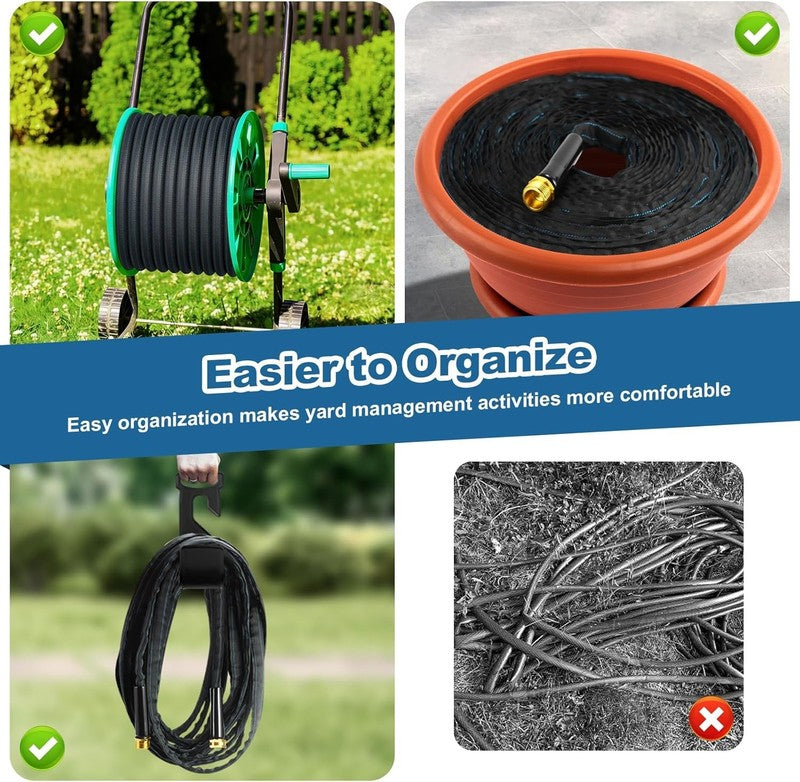 Garden Hose 50Ft Lightweight, Non-Expanding, Leak-Proof Metal Connector, No-Knot7