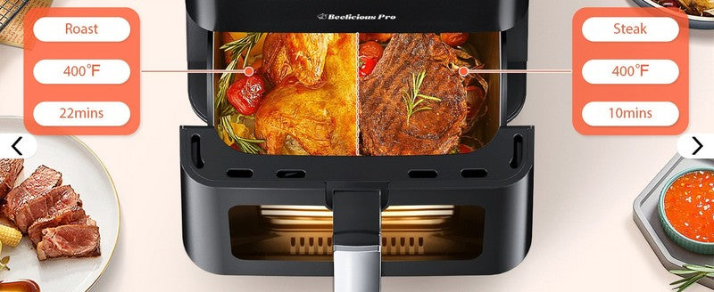 5.8QT Large Digital Air Fryer | 12 in 1, Clear Window, Flavor Lock, 40+ Recipes3