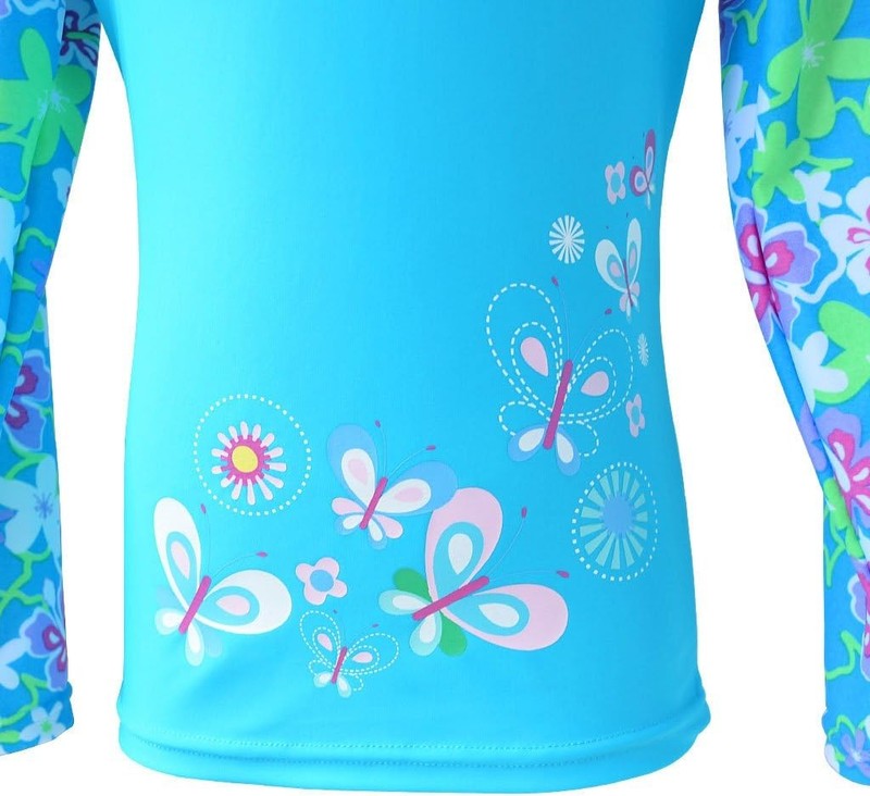Girls Swim Set 2 Piece Long Sleeve Pants UPF50+ Beach Swimwear 3-123