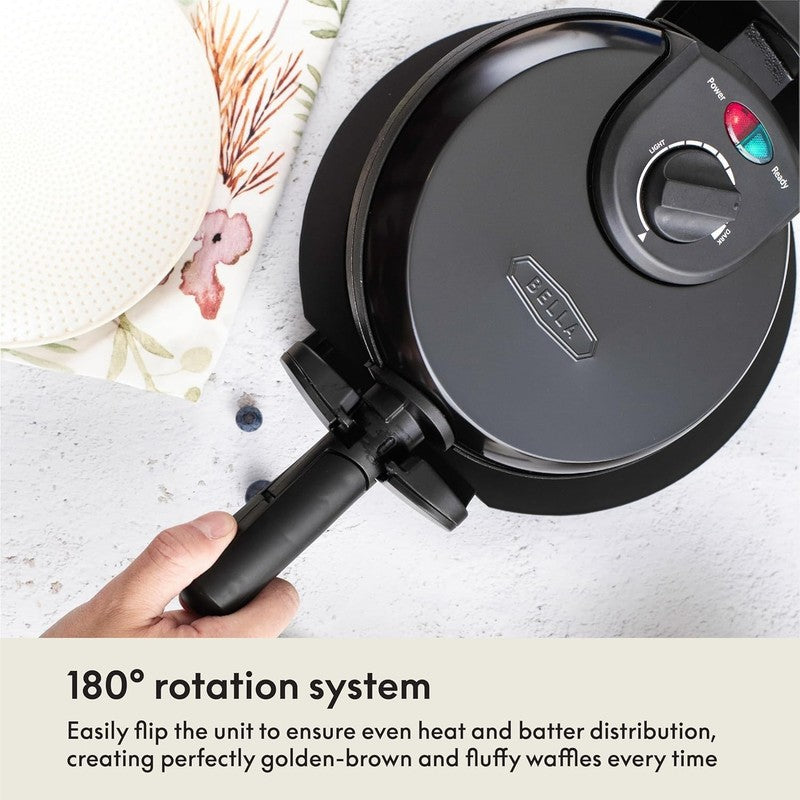 Classic Rotating Belgian Waffle Maker Nonstick Pro Black with Drip Tray5