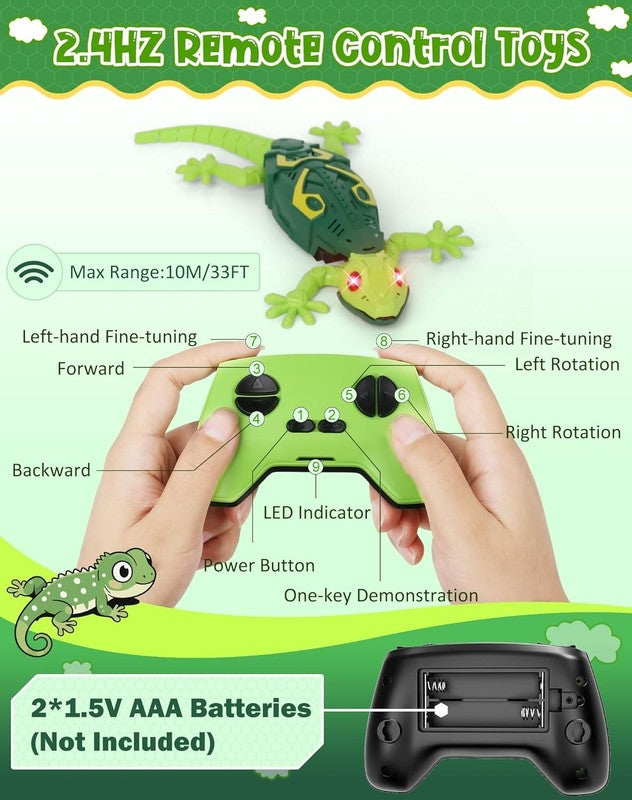 Wall Climbing Lizard,Wall Crawler Robot Gecko Remote Control,Floor Ceiling Crawl4