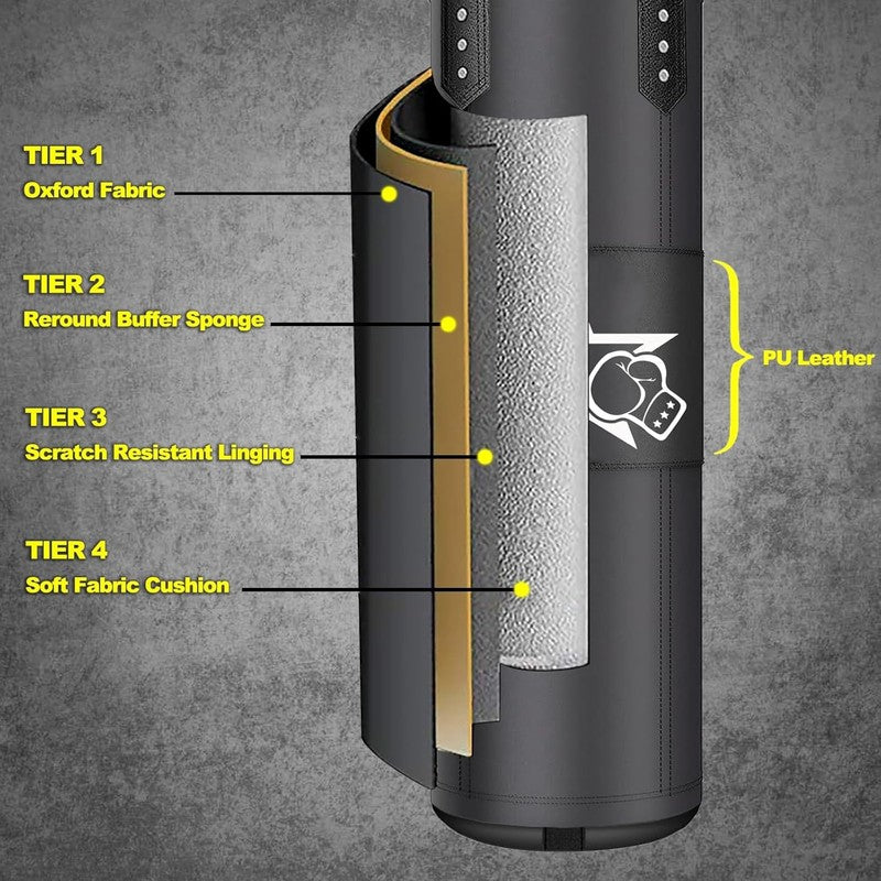 4Ft Heavy Punching Bag Set for Adults MMA Kickboxing Boxing Karate Unfilled1