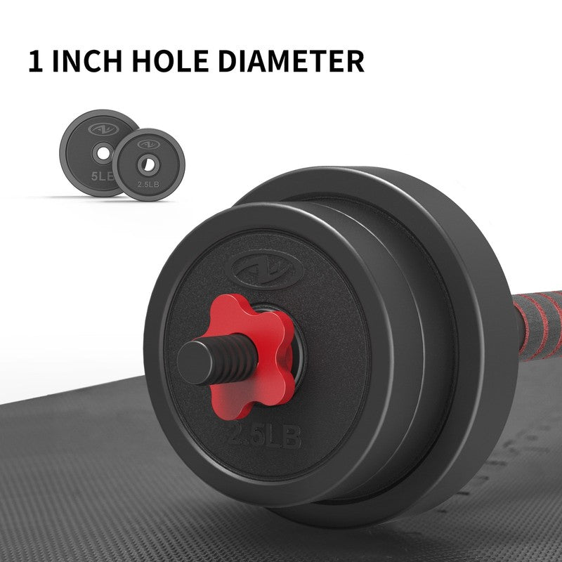 40LB 5 in 1 Adjustable Dumbbell Set , Fitness Exercises for Home Gym, Black, 1-I8