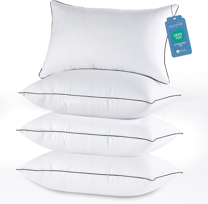 Bed Pillows Standard Size Set of 4, Cooling, Supportive, Down Alternative10