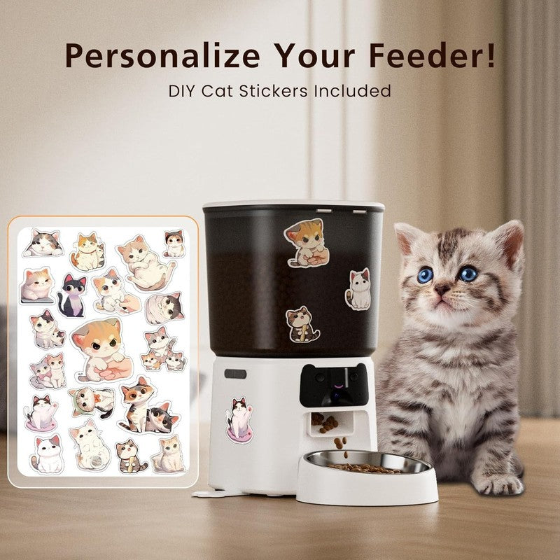 Automatic Cat Feeder with Camera, 4L Wifi Smart Pet Feeder with APP Control, 1088