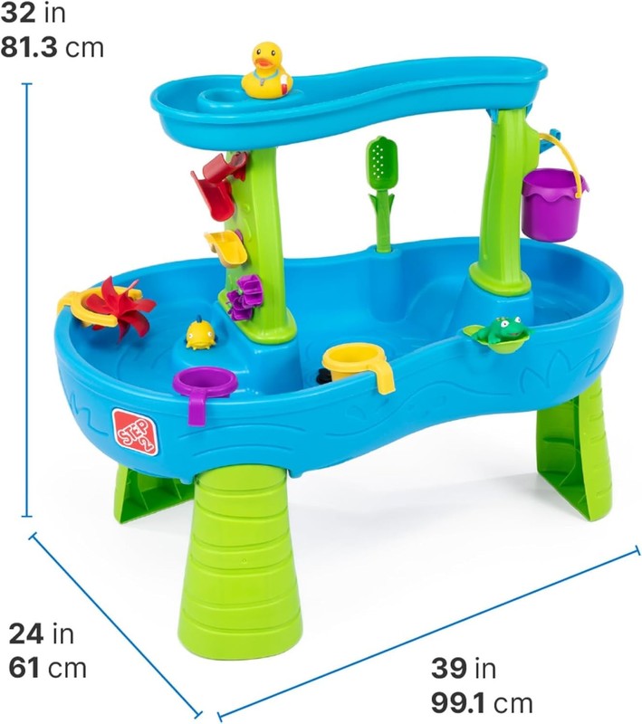 Rain Showers Splash Pond Water Table, Kids Water and Sand Activity Sensory Plays2