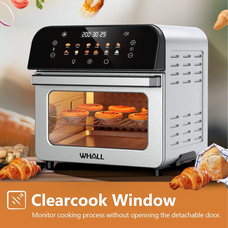 12QT Touchscreen Air Fryer Toaster Oven, 12 Pre Set Menus, Clear Window Less Oil2