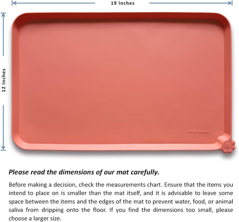 Waterproof Pet Feeding Mat Raised Lip Dog Cat Food Water Bowl Mat BC4