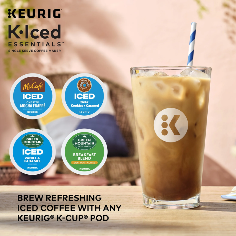 K-Express Essentials Plus, Iced and Hot Single-Serve K-Cup Pod Coffee Maker, Gra8