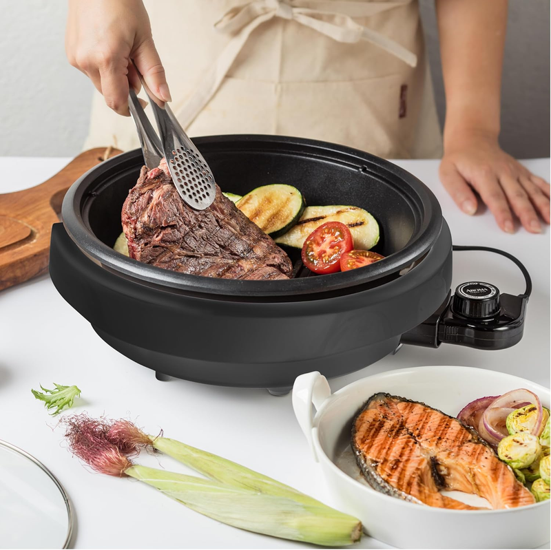 Housewares ASP 137B 3 Quart/10 Inch 3 In 1 Super Pot with Grill Plate, Black5