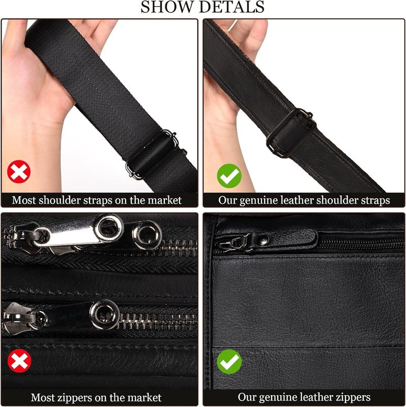Leather Messenger Bag Men Small Sling Shoulder Crossbody Man Purse Pack5