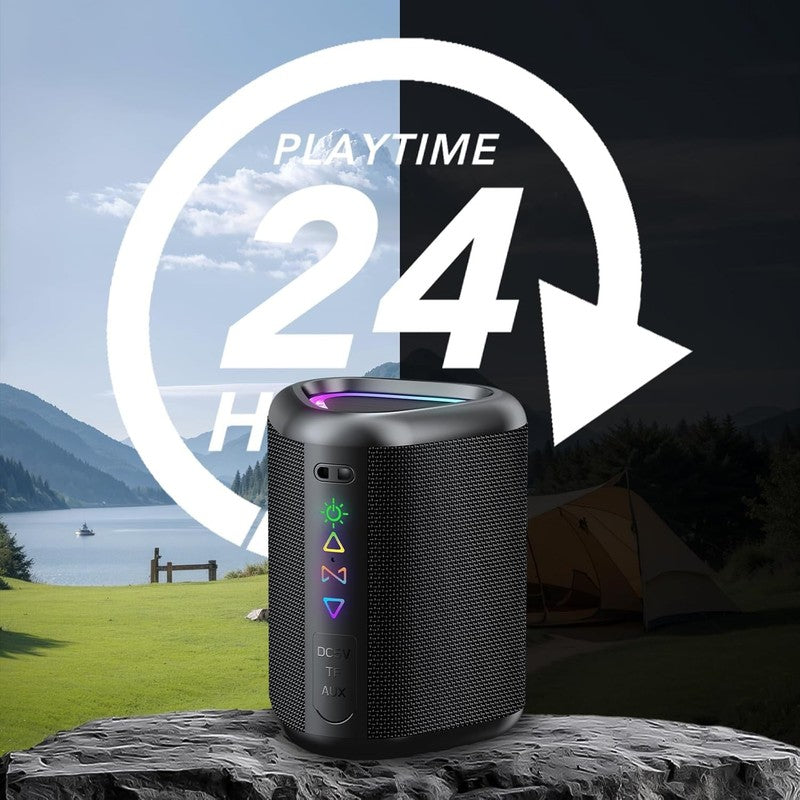 Bluetooth Speaker 24H Playtime, LED Light, Bluetooth 5.4, IPX7 Waterproof, Bass1