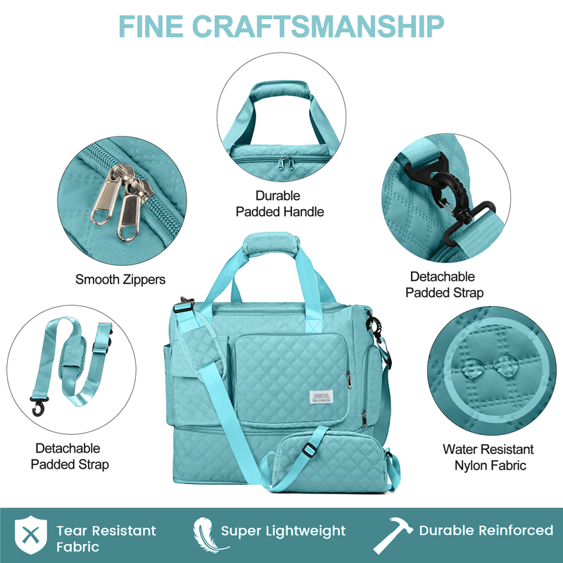 Travel Duffle Bag Weekender Bags for Women with Shoe Compartment Carry on Overni3