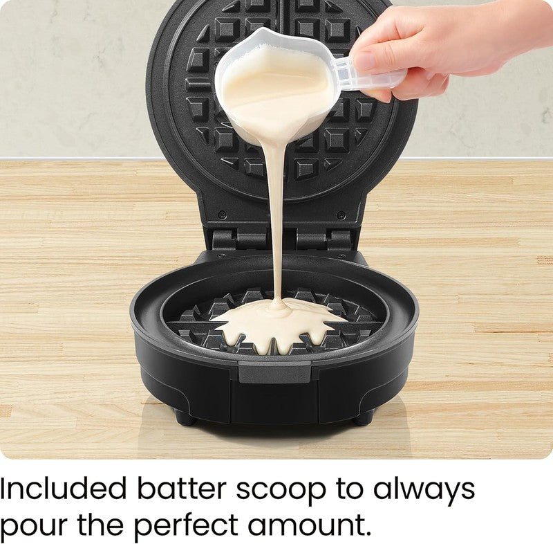Anti-Overflow Belgian Waffle Maker Nonstick Iron Temp Control Black7