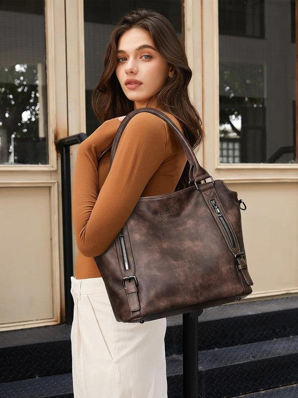 Large Women’s Hobo Bag Tote Purse w/ Multiple Pockets & Adjustable Strap1