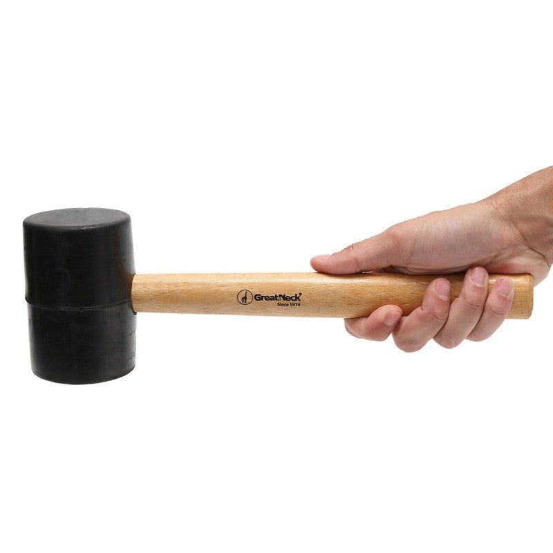 Rubber Mallet with Hickory Handle, Black, 32 Oz4