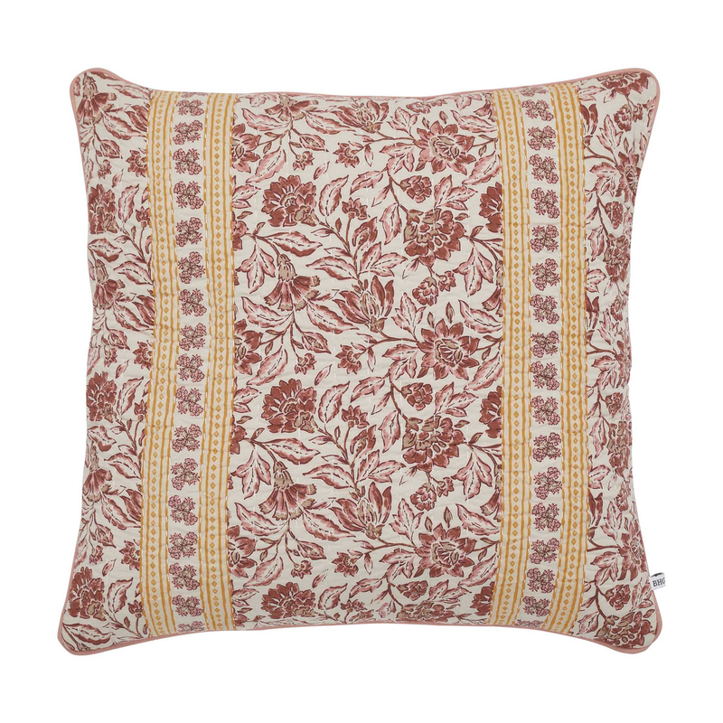 Pillow 2 Pack 20"x20" Red Floral Reversible Cotton Decorative1