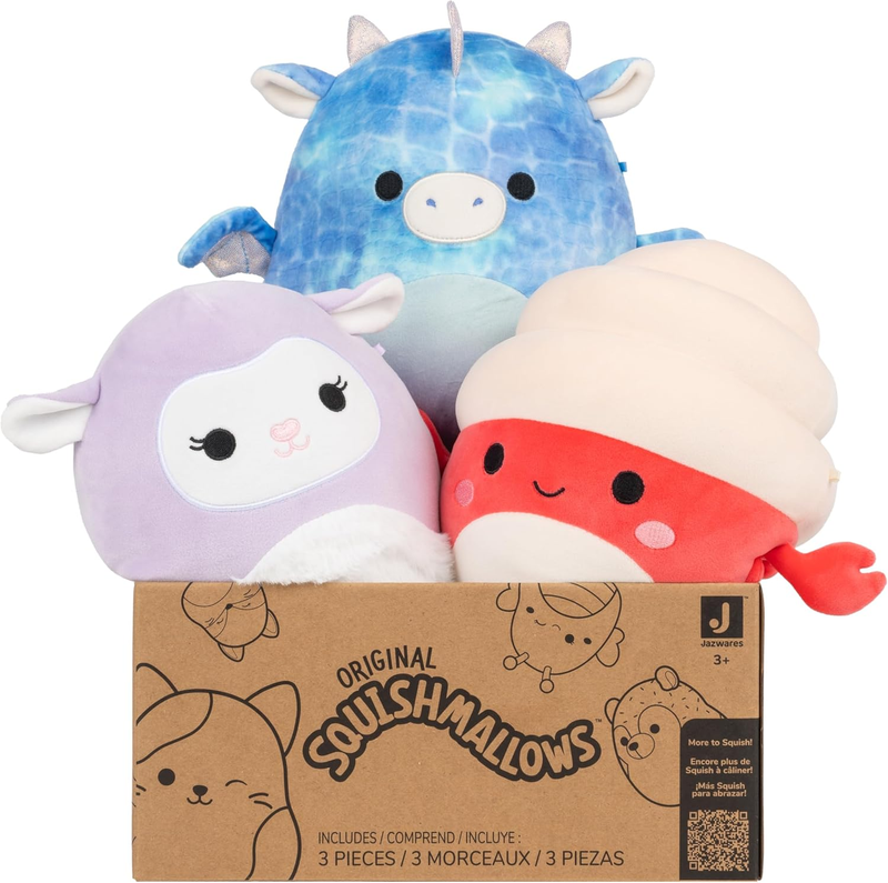 Original Mystery 3 Pack (8 Inch) – Official Jazwares Plush (Medium Sized)0