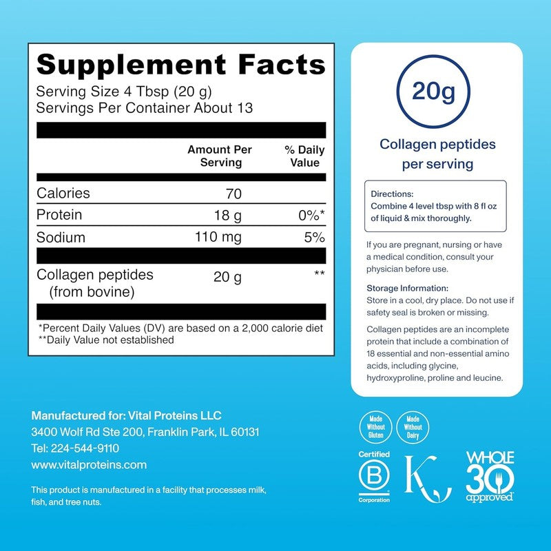 Collagen Peptides Powder for Healthy Hair, Skin, Nails & Joints   9.33 OZ2
