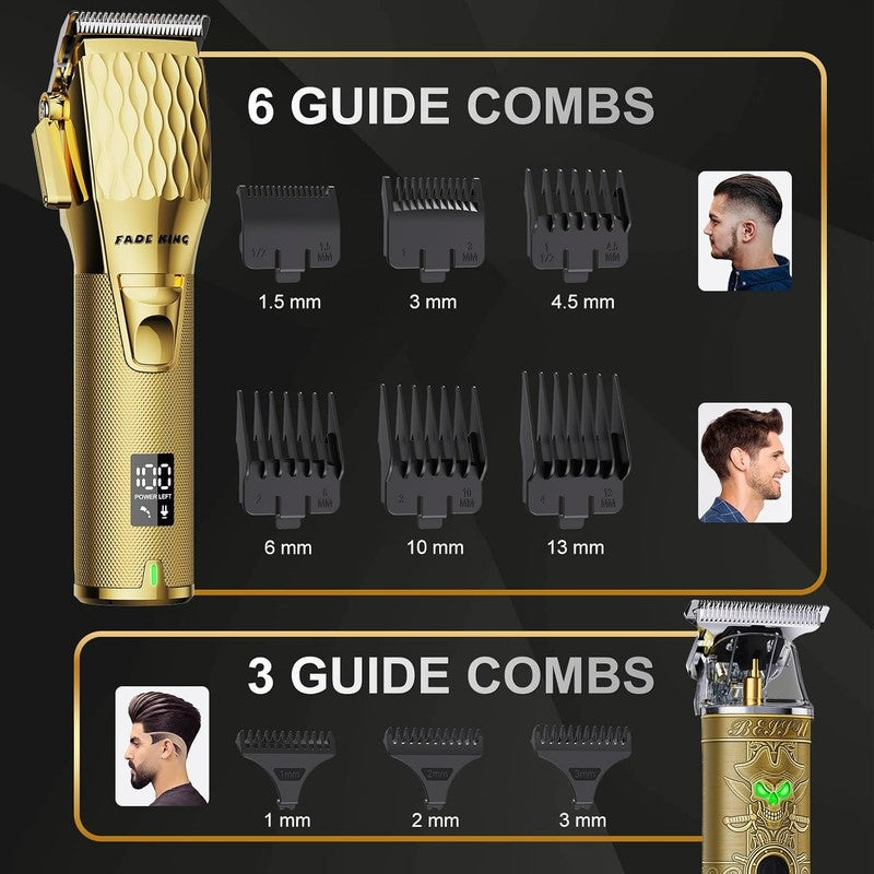   Professional Hair Clippers & Beard Trimmer Set for Men – Cordless Barber Clipp5