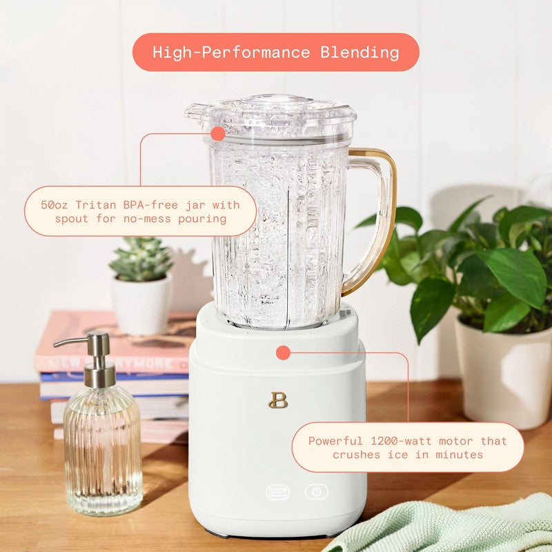 3-In-1 Kitchen System, Blender, Food Processor & Personal Blender, White Icing b2