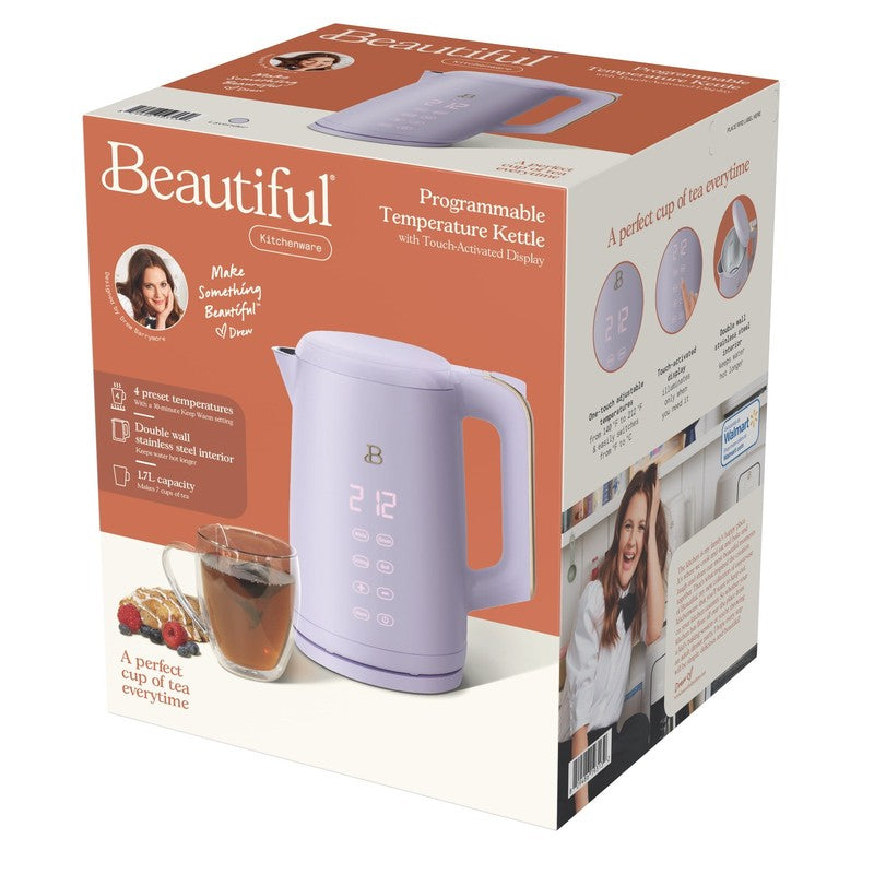 1.7L Electric Kettle 1500W Lavender by Drew Barrymore, One-Touch5