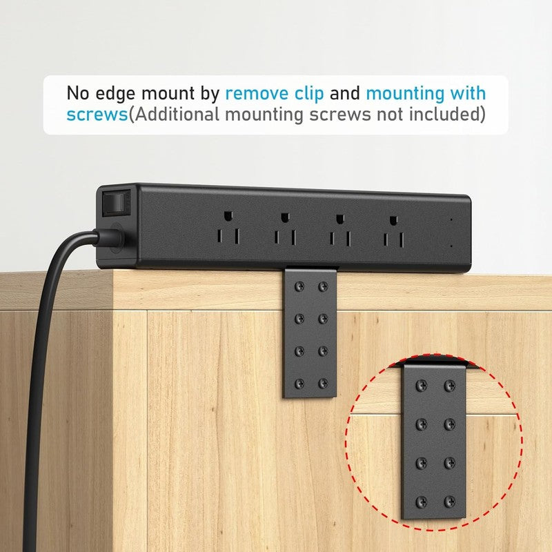 Desk Outlet Station 20W USB C Port. 12 Outlet Desktop Clamp Power Strip Surge Pr3