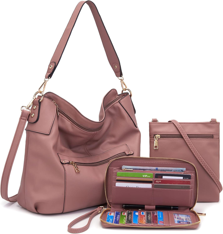 Women Large Crossbody Bag Shoulder Handbag Purse Wallet Set Hobo Tote6