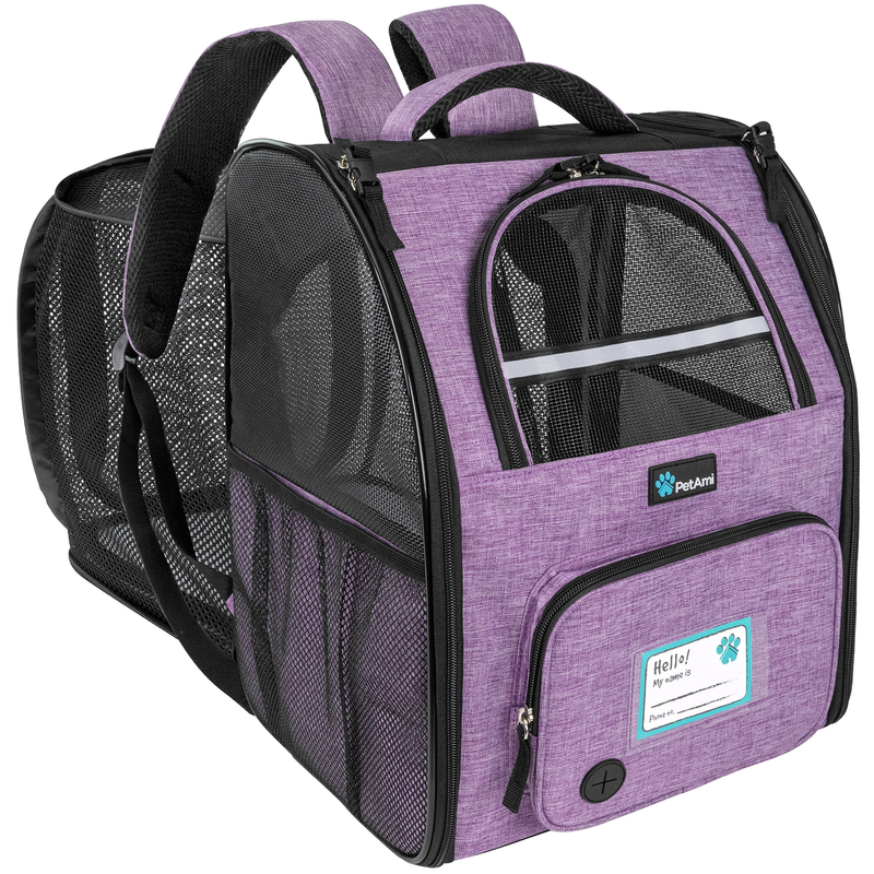 “Expandable Pet Backpack Carrier – Airline Approved Dog & Cat Travel, Purple8