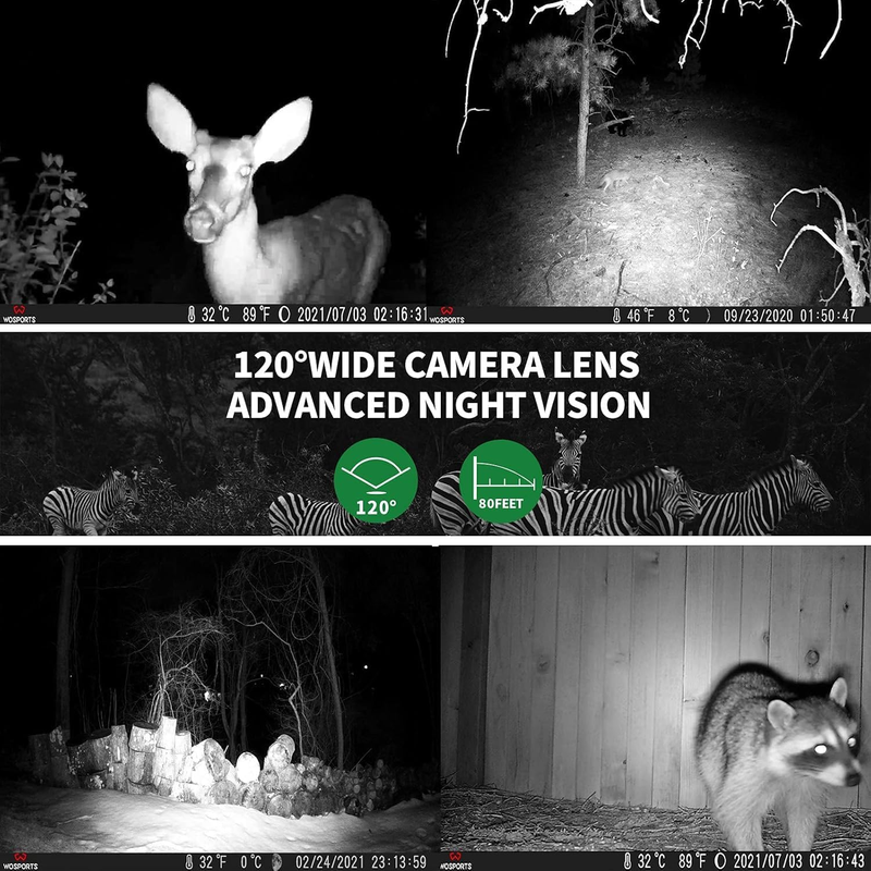 56MP 4K Trail Camera 0.2S Trigger Night Vision IP66 120° Motion Security Cam2